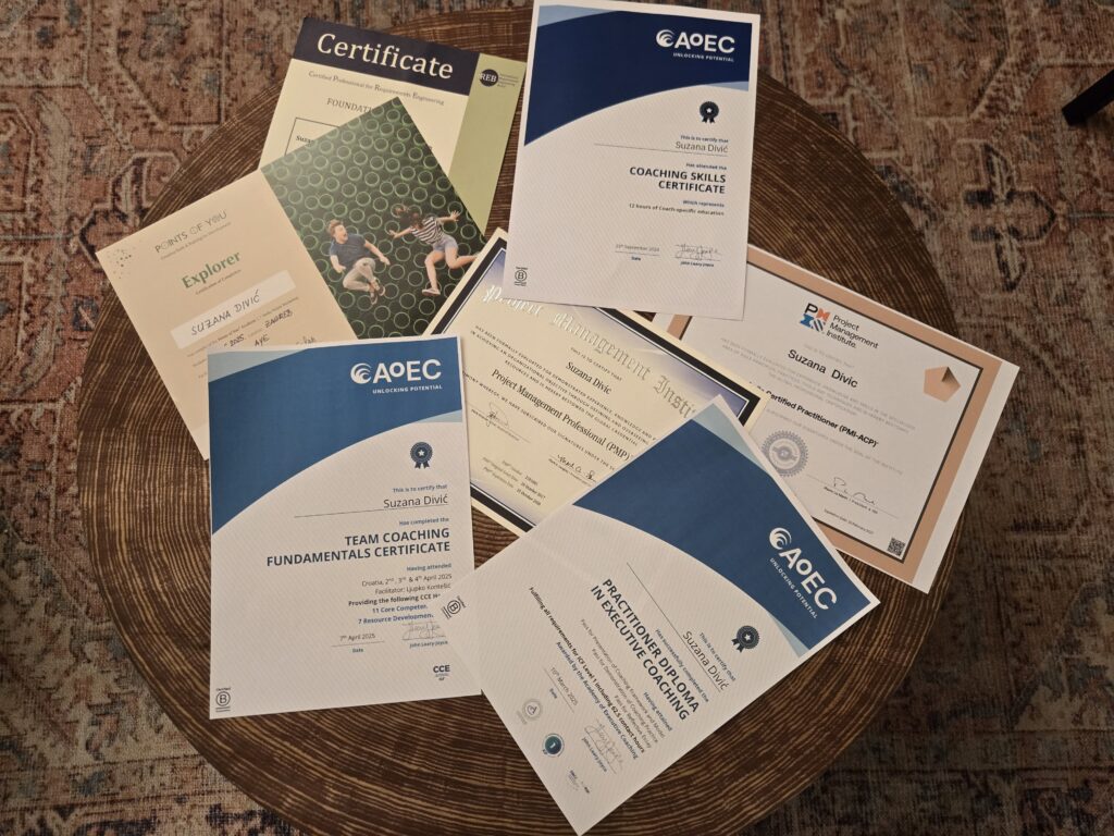 Project Management Certificates PMP, PMI-ACP and Coaching Certificates