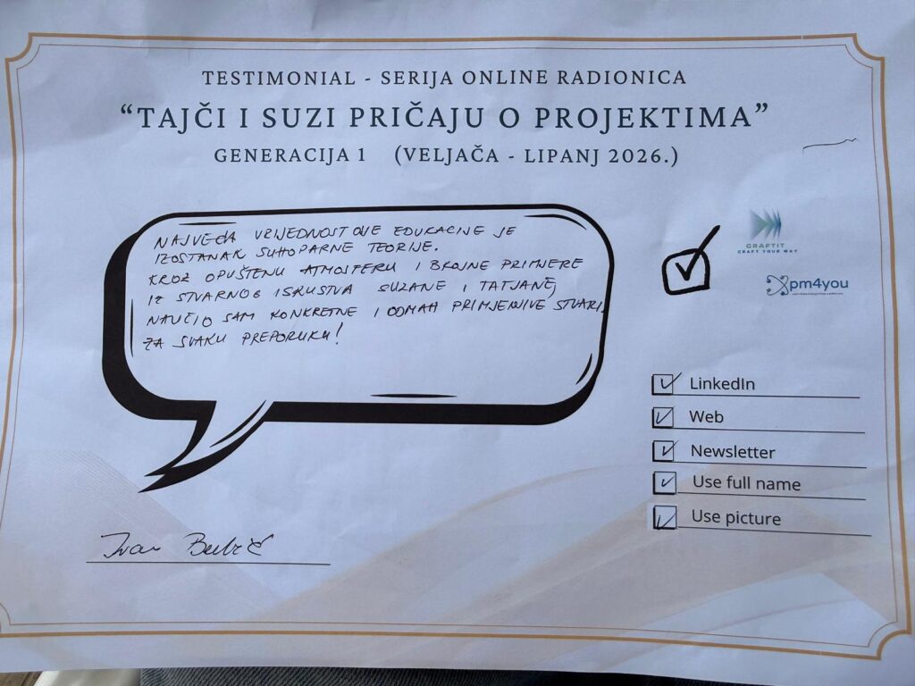 CraftIT workshop Project Management